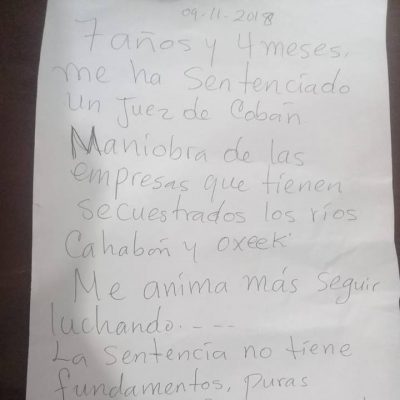 carta sentencia bernardo